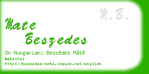 mate beszedes business card